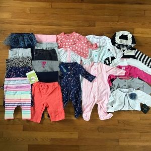 Lot of 24 Pieces- Baby Girl 3 Months Size Clothing